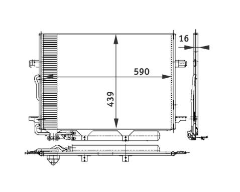 Mercedes A/C Condenser 2115001154 - Behr Premium 351300711